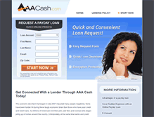 Tablet Screenshot of aaacash.com